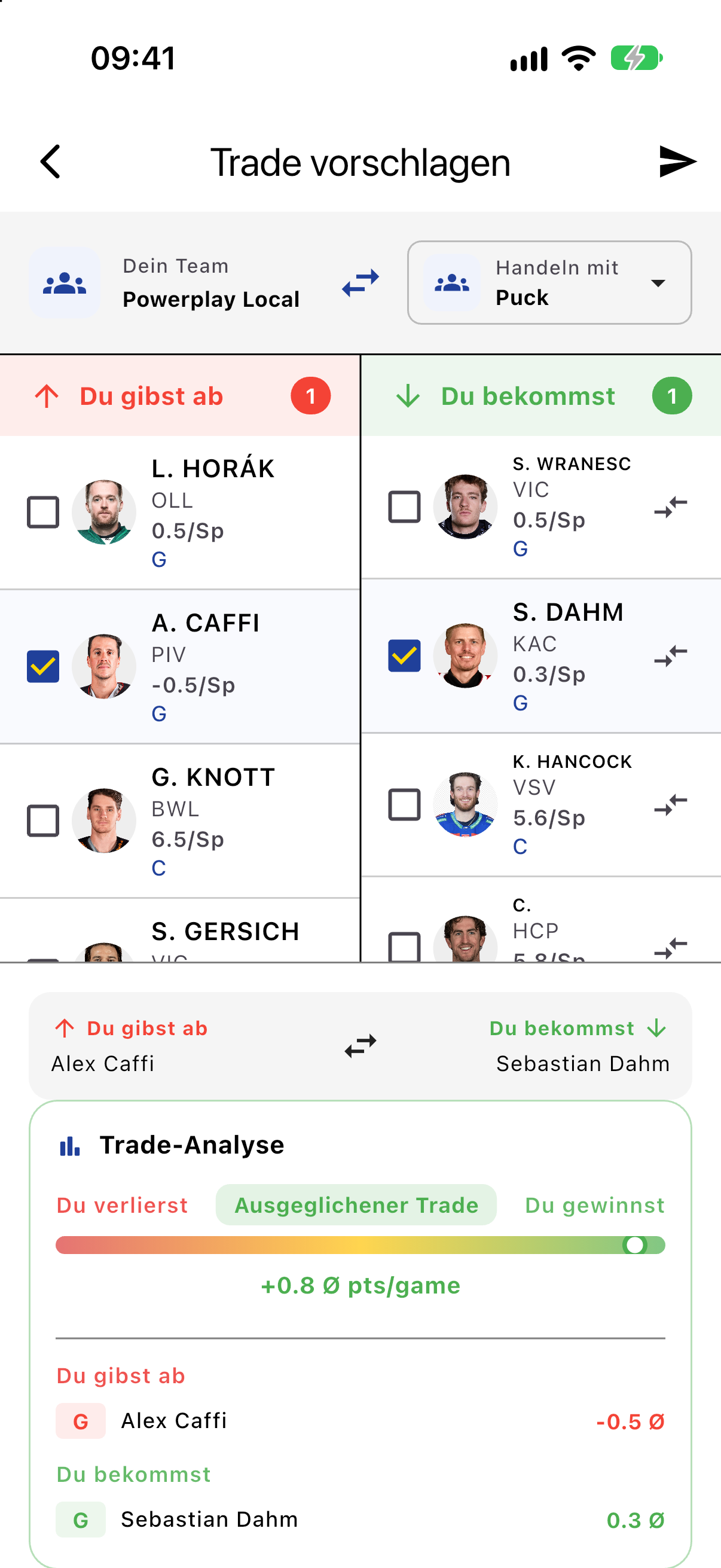 Trade vorschlagen